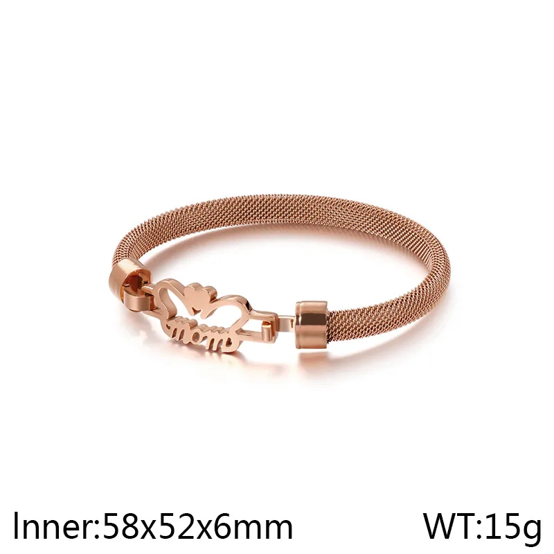 Letter Simple Style 18K Gold Plated 304 Stainless Steel Bangle Wholesale display picture 2