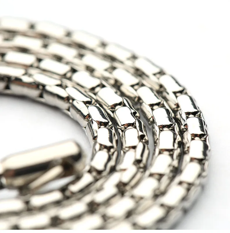 Cylindrical Shape Solid Color Classical Classic Style 304 Stainless Steel Necklace Wholesale display picture 5