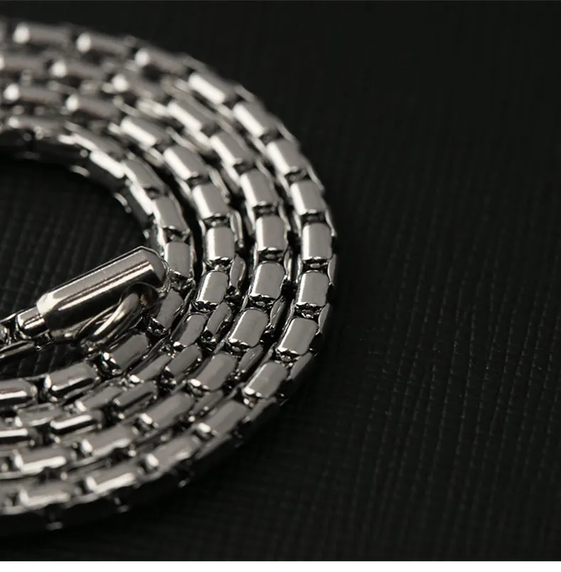 Cylindrical Shape Solid Color Classical Classic Style 304 Stainless Steel Necklace Wholesale display picture 3