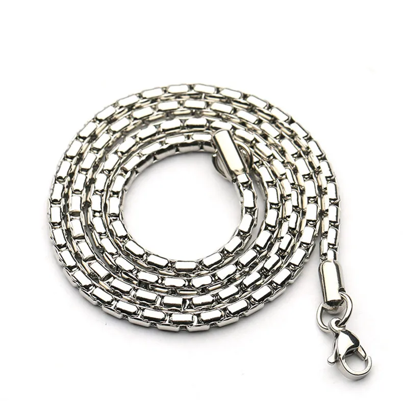 Cylindrical Shape Solid Color Classical Classic Style 304 Stainless Steel Necklace Wholesale display picture 1