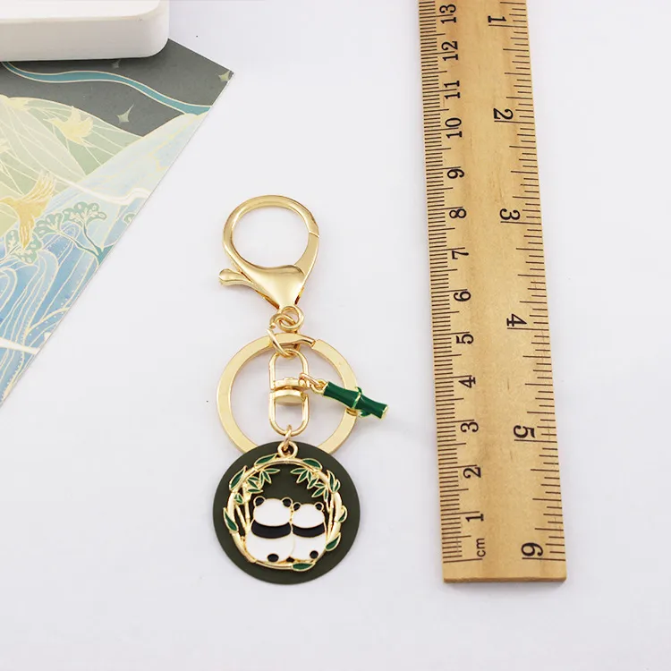 Cute Panda Flower Flower Keychain  Style Internet Celebrity Chengdu Flower Panda Couple Pendant Bag Creative Hanging Ornaments display picture 10