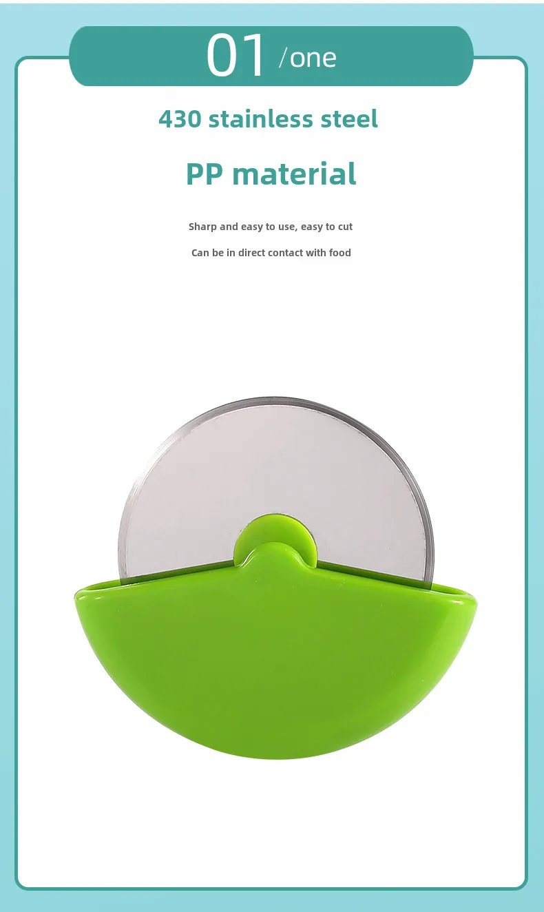 Stainless Steel Pizza Cutter Round Roller Cutter Baking Tools Kitchen Modern Minimalist display picture 4