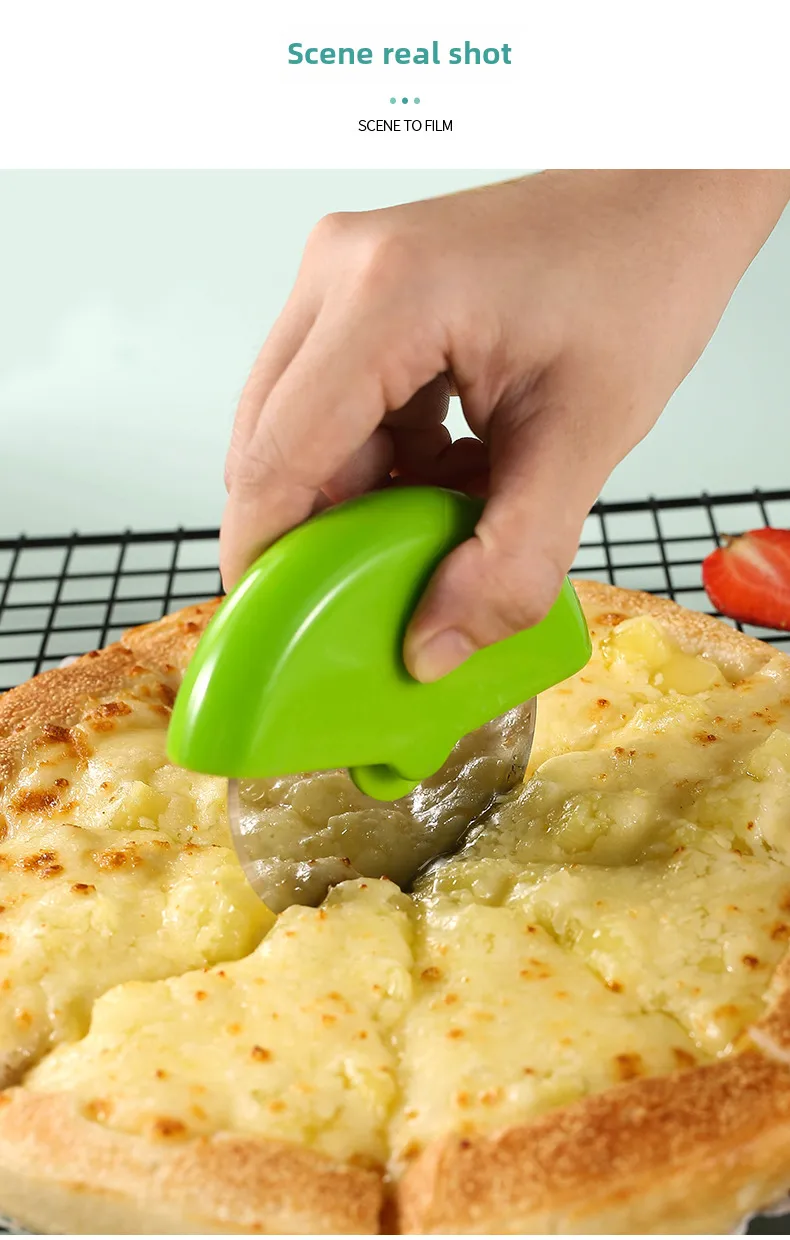 Stainless Steel Pizza Cutter Round Roller Cutter Baking Tools Kitchen Modern Minimalist display picture 8