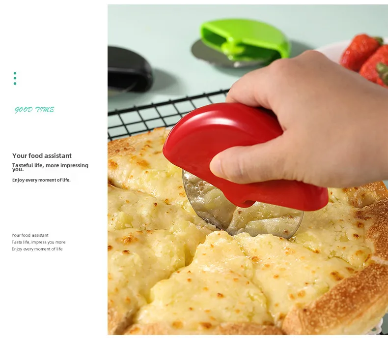 Stainless Steel Pizza Cutter Round Roller Cutter Baking Tools Kitchen Modern Minimalist display picture 9