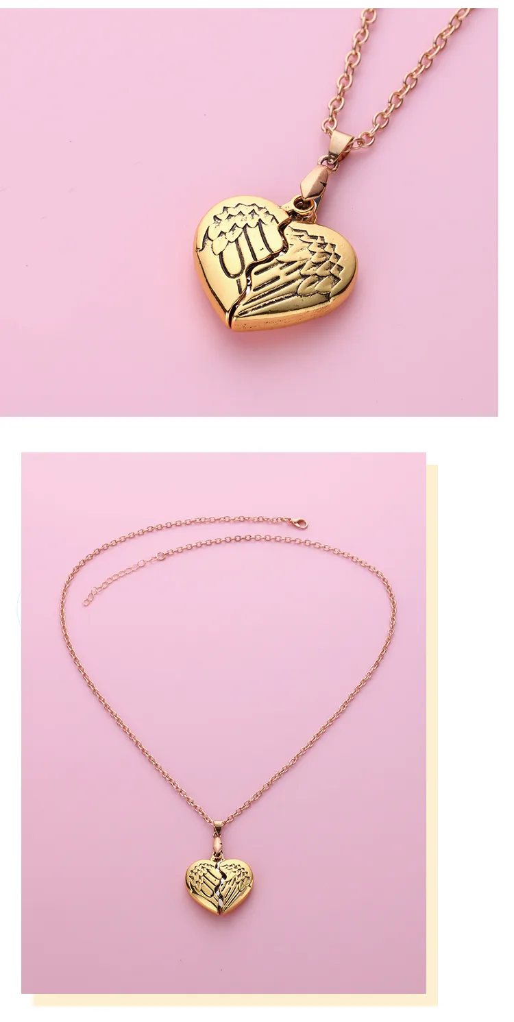 Style De Bande Dessinée Mignon Sucré Alliage De Zinc Forme De Cœur Ailes Placage Enfants Pendentif display picture 1