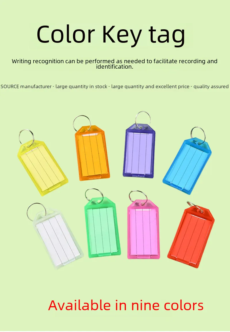 Plastic Key Card Rental Color Number Card Key Artifact Label Management Can Be Marked Card Key Chain Key Ring display picture 1