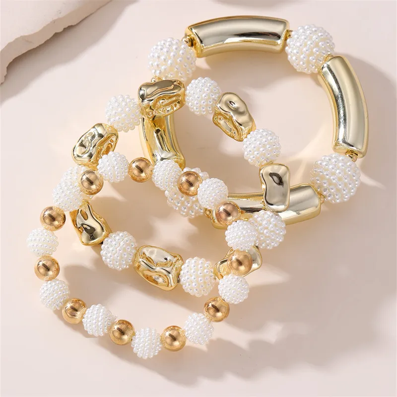 Solid Color Retro Simple Style Commute Alloy Plastic Bracelets Wholesale display picture 7