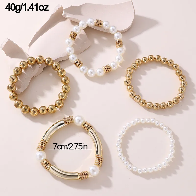 Solid Color Retro Simple Style Commute Alloy Plastic Bracelets Wholesale display picture 18