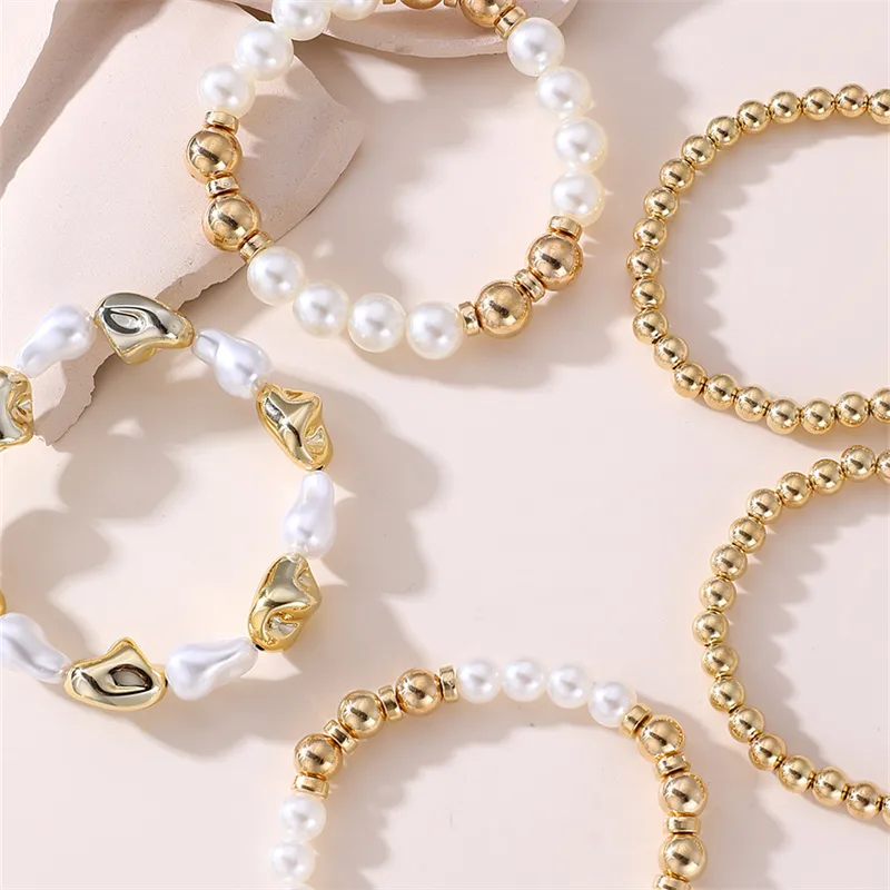 Solid Color Retro Simple Style Commute Alloy Plastic Bracelets Wholesale display picture 20