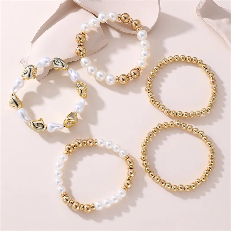 Solid Color Retro Simple Style Commute Alloy Plastic Bracelets Wholesale display picture 24