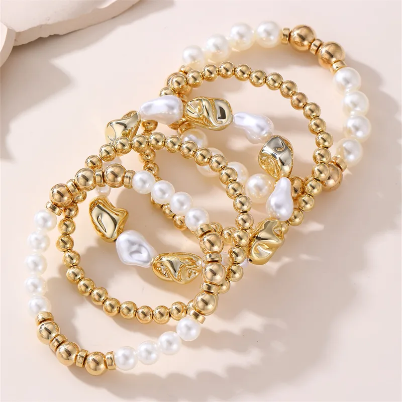 Solid Color Retro Simple Style Commute Alloy Plastic Bracelets Wholesale display picture 25
