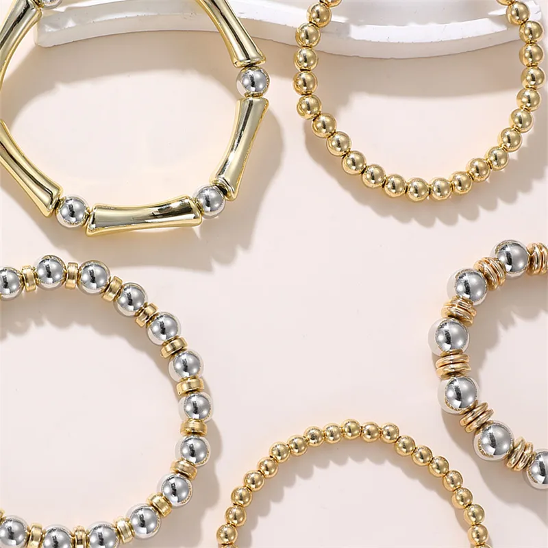 Solid Color Retro Simple Style Commute Alloy Plastic Bracelets Wholesale display picture 30