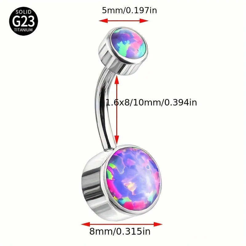 1 Piece Titanium Alloy Hip-Hop Simple Style Semicircle Belly Rings display picture 3