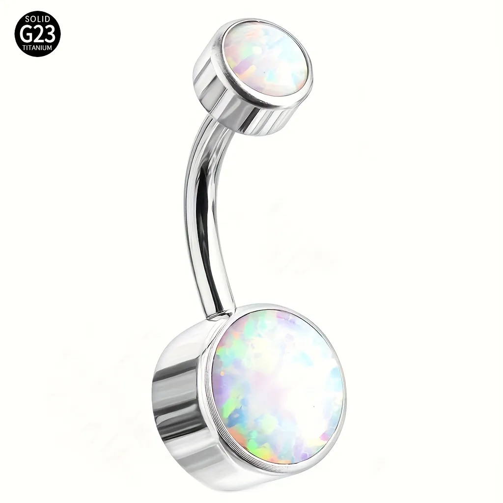 1 Piece Titanium Alloy Hip-Hop Simple Style Semicircle Belly Rings display picture 6