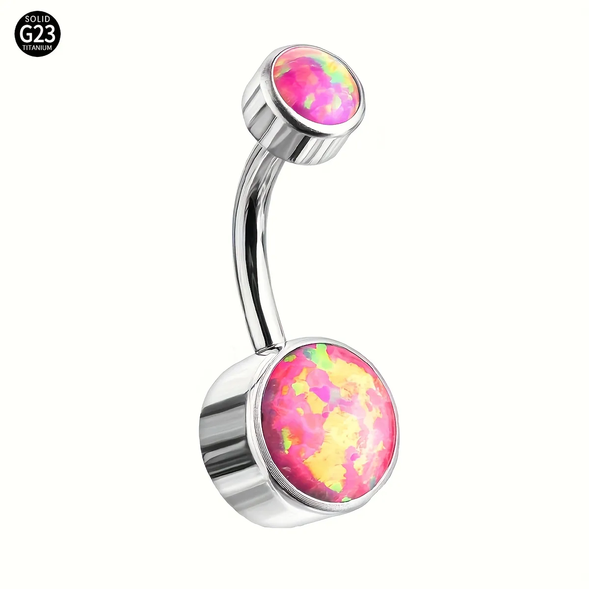 1 Piece Titanium Alloy Hip-Hop Simple Style Semicircle Belly Rings display picture 4