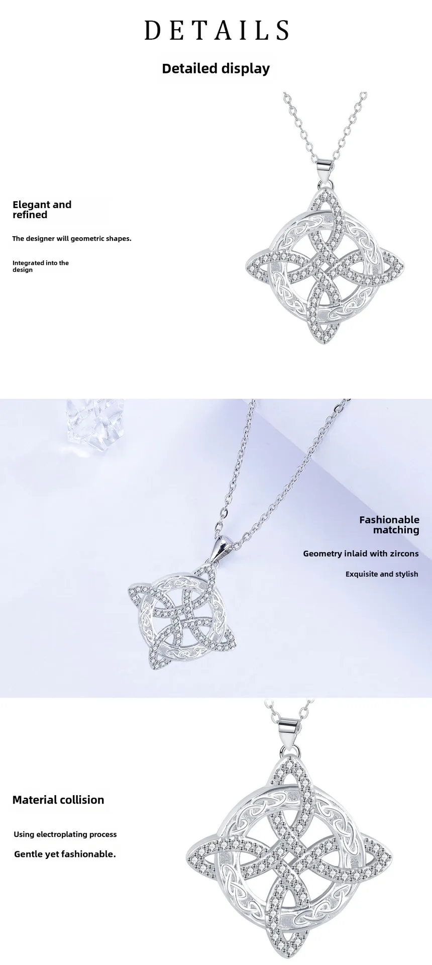 Kaman Its    Hot Celtic Wedding Necklace Fashion Personality Clavicle Chain display picture 2