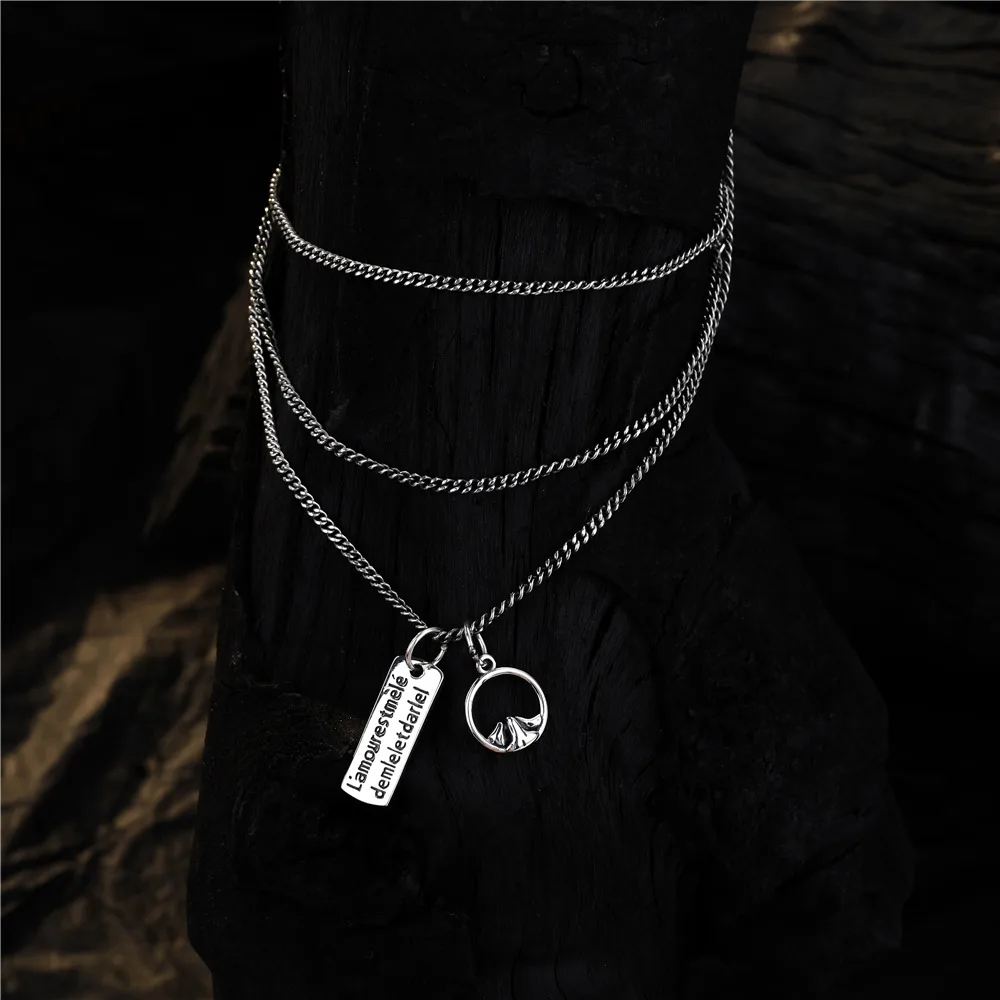 Wholesale Design Sense Oath of Love Couple Necklace a Pair of Sterling ...