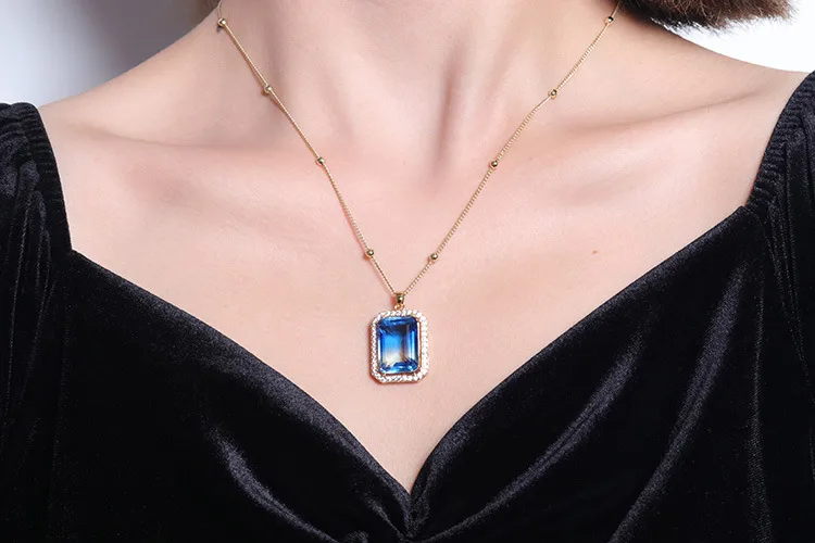 Carré Le Cuivre Placage Ensemble De Bijoux display picture 1