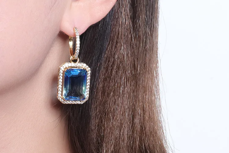 Cuadrado Cobre Enchapado Conjunto De Joyas display picture 2