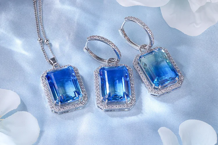Cuadrado Cobre Enchapado Conjunto De Joyas display picture 12
