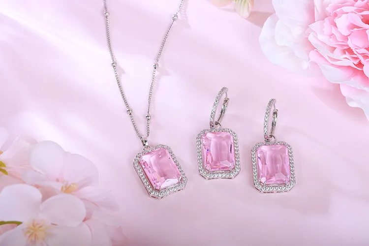 Square Copper Plating Jewelry Set display picture 13