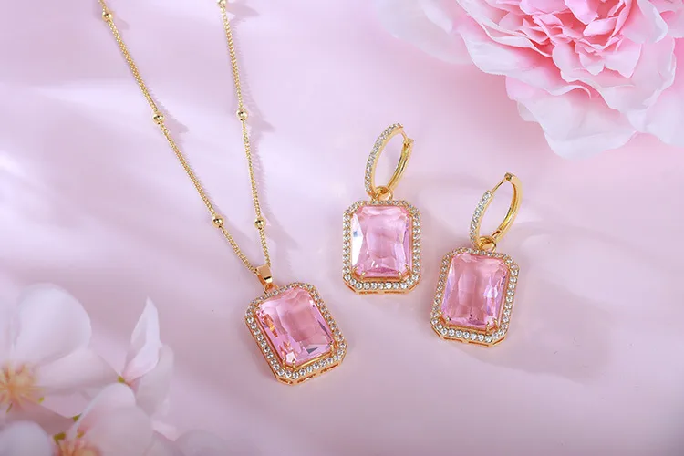 Carré Le Cuivre Placage Ensemble De Bijoux display picture 14