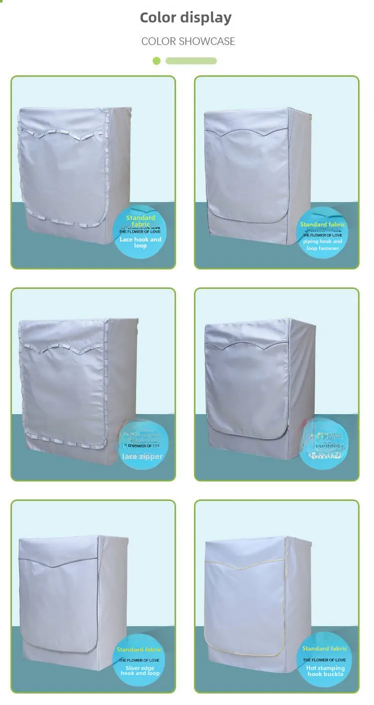 Wholesale New Balcony Silver Coated Washing Machine Cover Standard Oxford Cloth Drum Washing Machine Dust Cover display picture 3