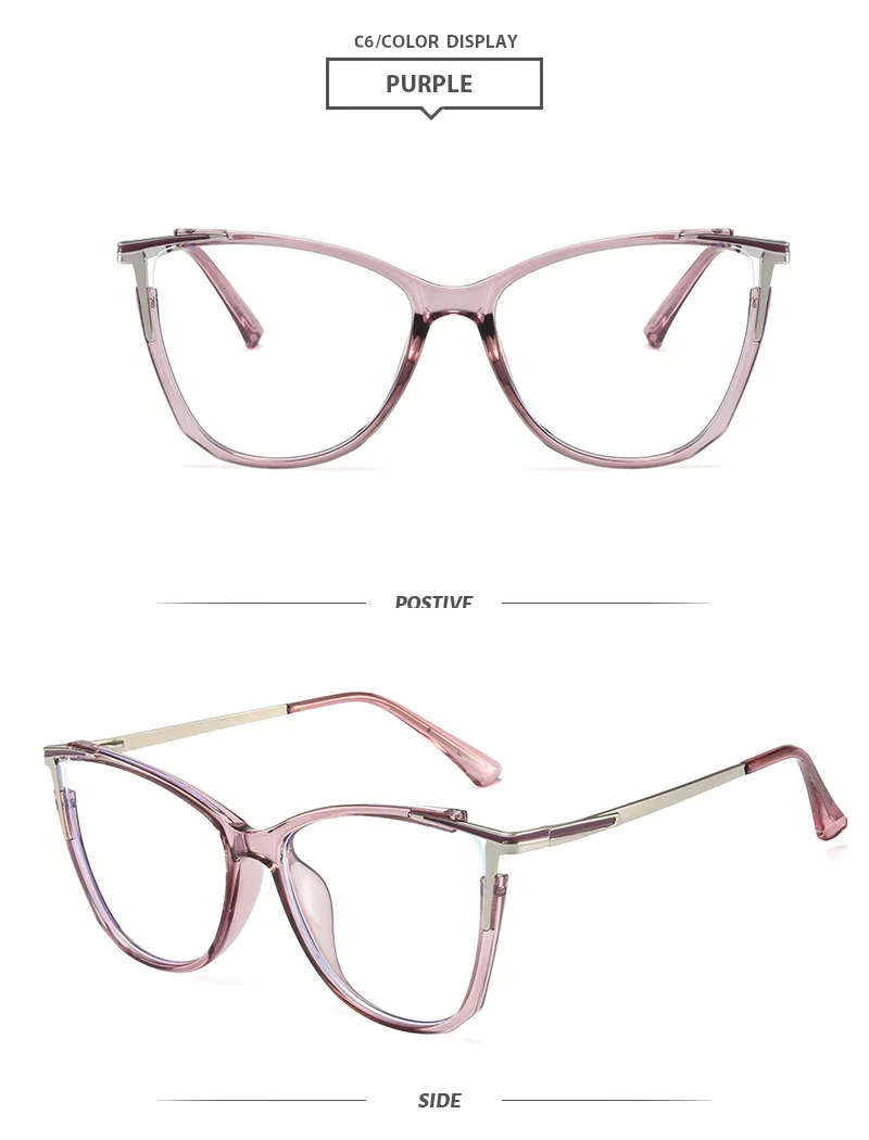 Oeil De Chat De Base Bloc De Couleur Pc Plein Cadre Optique Lunettes display picture 13