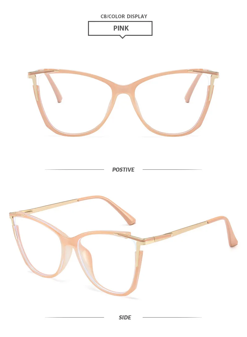 Oeil De Chat De Base Bloc De Couleur Pc Plein Cadre Optique Lunettes display picture 16