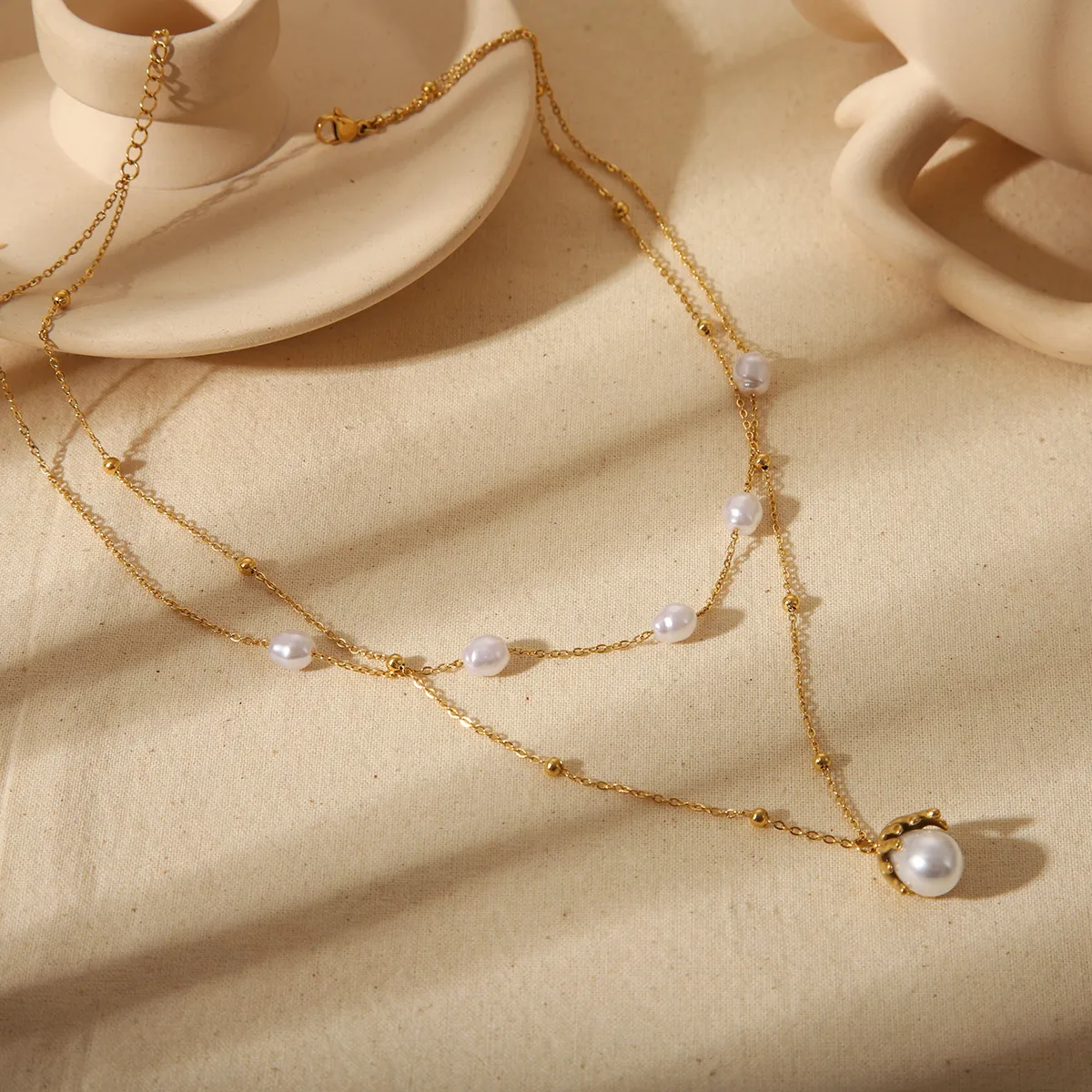 Flower 304 Stainless Steel 18K Gold Plated Inlay 18K Gold Plated Jewelry Set display picture 1