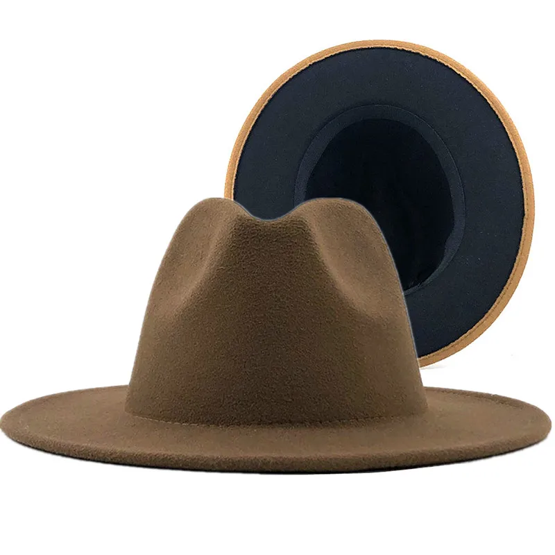 Sombrero De  De Estilo Europeo Y Americano, Nuevo Estilo Exterior, Sombrero Interior De Zafiro Rosa Rojo, Sombrero De Jazz De Estilo Étnico, Sombrero De Cachemira De Fieltro display picture 10