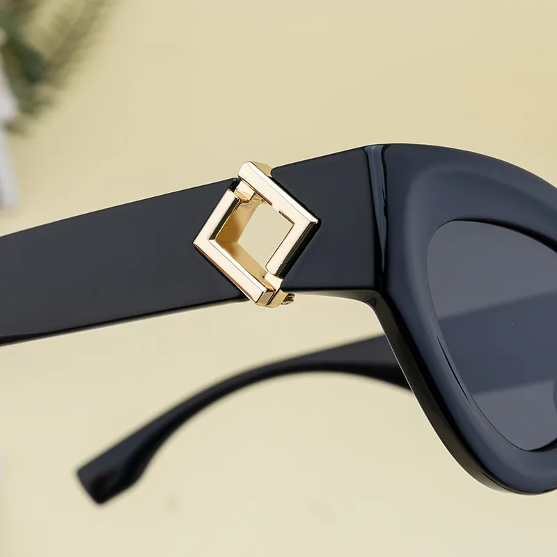 Cat Eye Streetwear Geometric Pc Full Frame Women's Sunglasses display picture 4