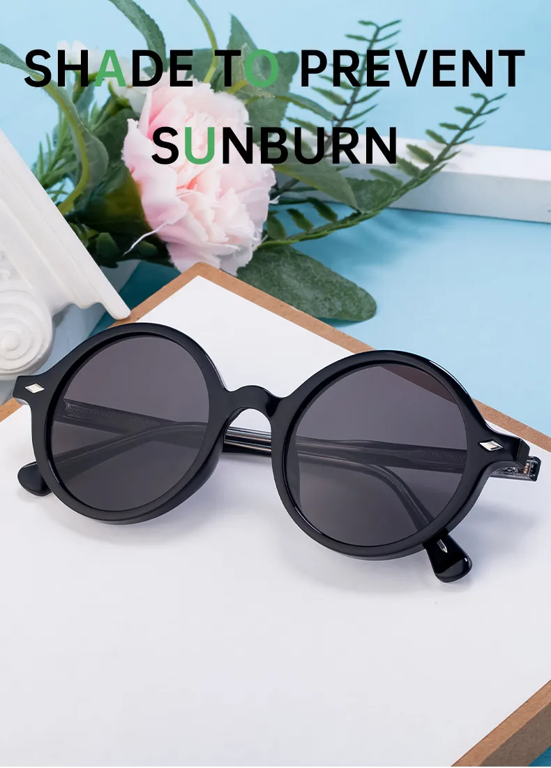 Cadre Rond Vêtement De Rue Géométrique Pc Plein Cadre Femmes De Lunettes De Soleil display picture 3