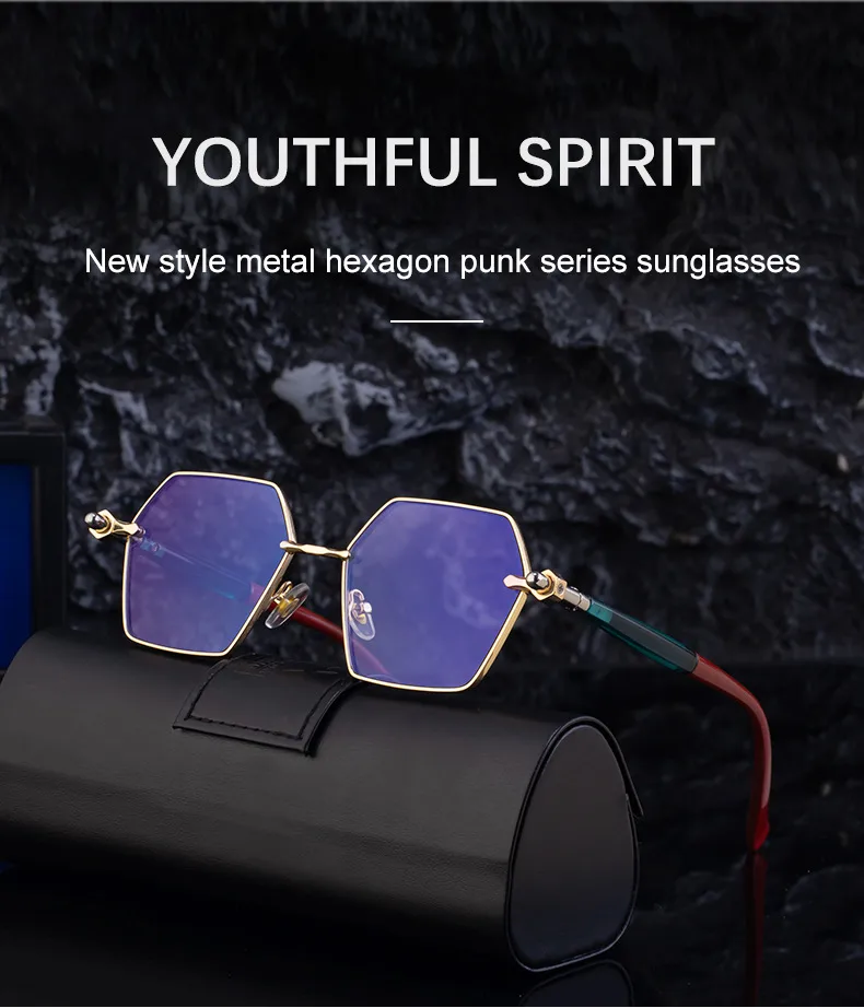 Polygon Modern Style Classic Style Geometric Pc Full Frame Men's Sunglasses display picture 1
