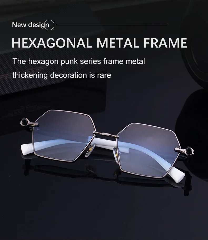 Polygon Modern Style Classic Style Geometric Pc Full Frame Men's Sunglasses display picture 2