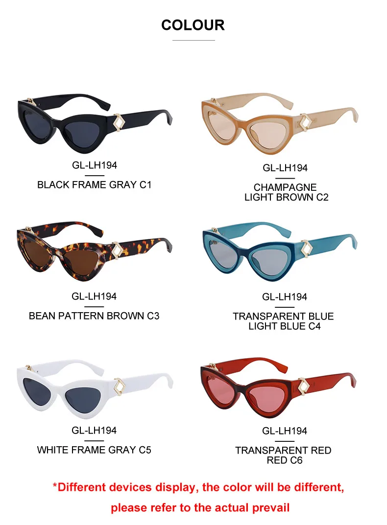 Cat Eye Streetwear Geometric Pc Full Frame Women's Sunglasses display picture 11