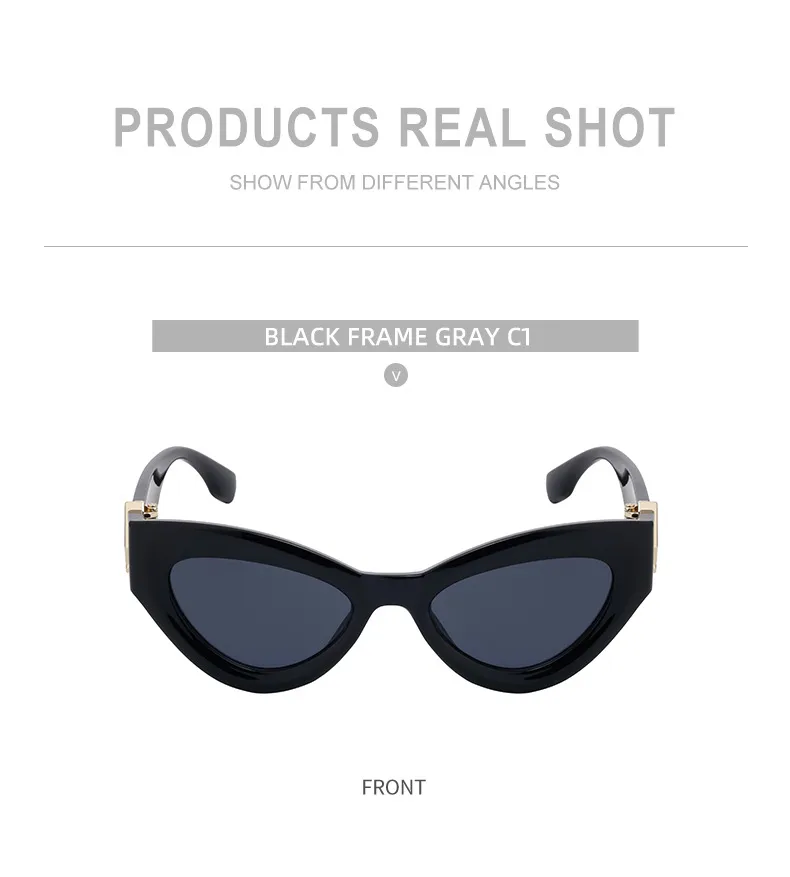 Cat Eye Streetwear Geometric Pc Full Frame Women's Sunglasses display picture 13