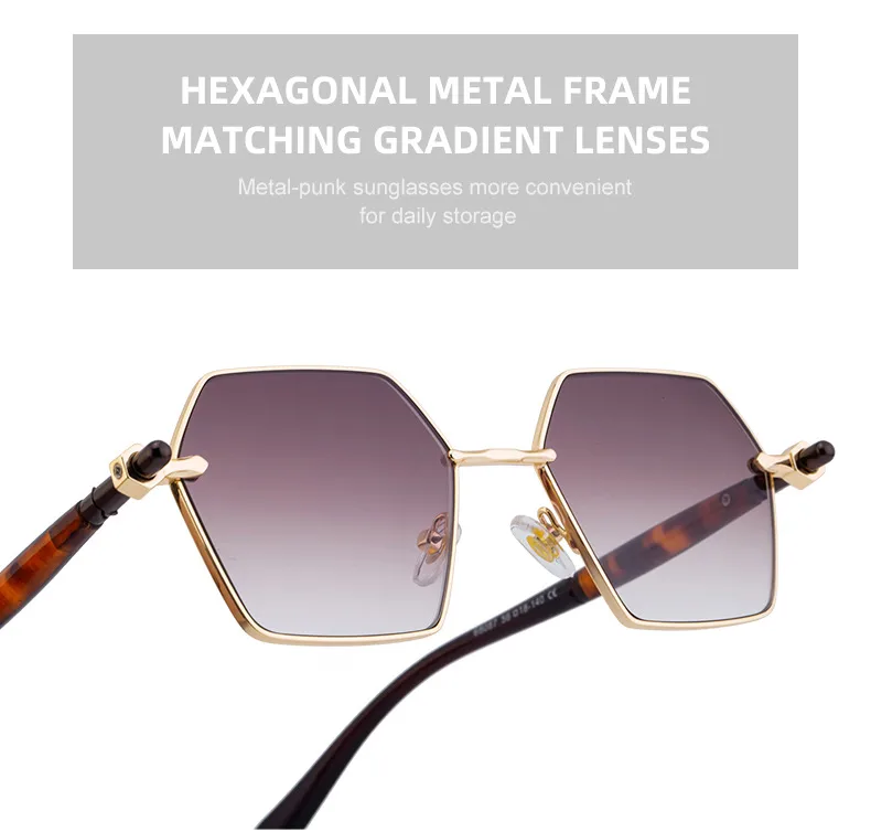 Polygon Modern Style Classic Style Geometric Pc Full Frame Men's Sunglasses display picture 7