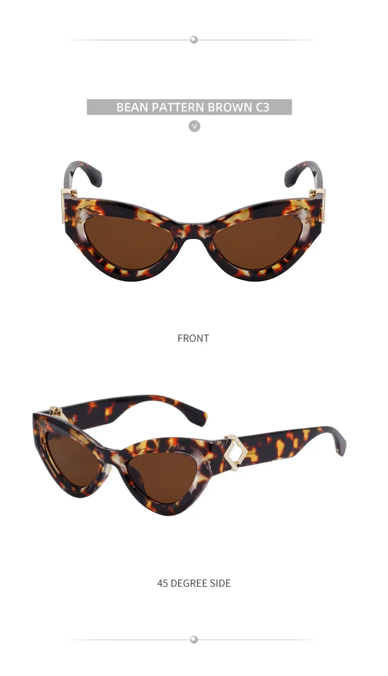 Cat Eye Streetwear Geometric Pc Full Frame Women's Sunglasses display picture 16