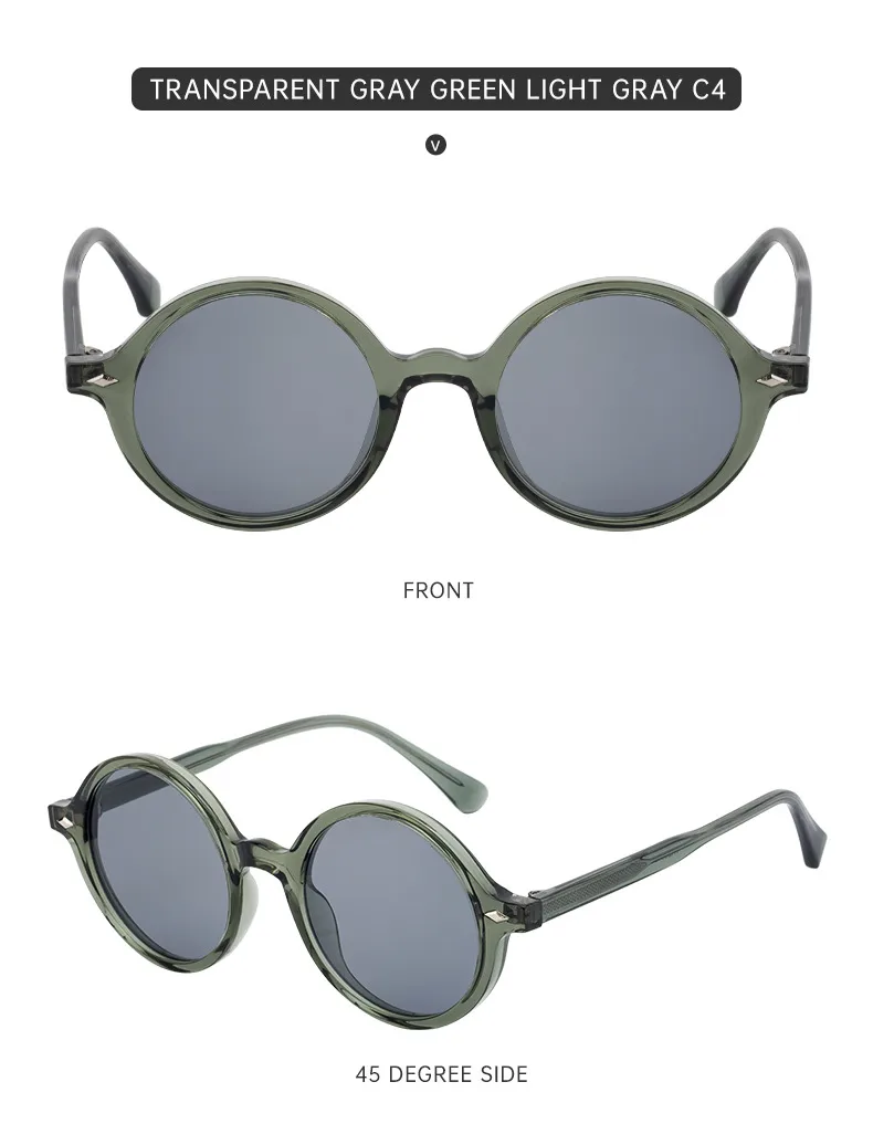 Round Frame Streetwear Geometric Pc Full Frame Women's Sunglasses display picture 14