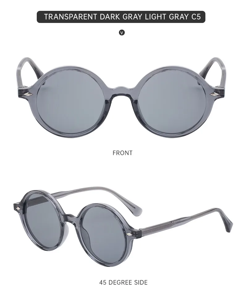 Cadre Rond Vêtement De Rue Géométrique Pc Plein Cadre Femmes De Lunettes De Soleil display picture 15