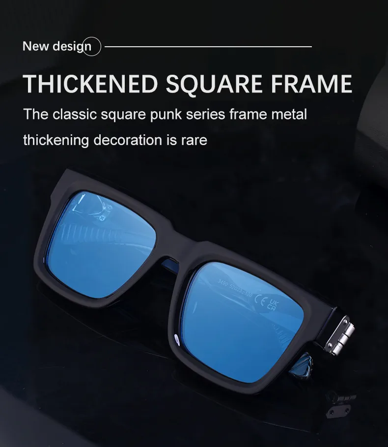 Square Modern Style Classic Style Geometric Pc Full Frame Men's Sunglasses display picture 4