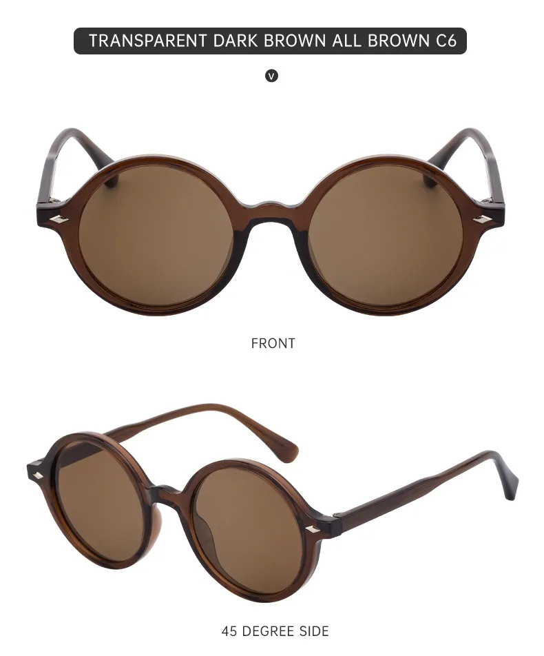 Round Frame Streetwear Geometric Pc Full Frame Women's Sunglasses display picture 16