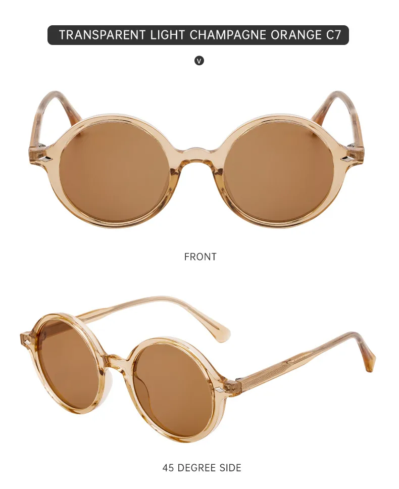 Cadre Rond Vêtement De Rue Géométrique Pc Plein Cadre Femmes De Lunettes De Soleil display picture 17