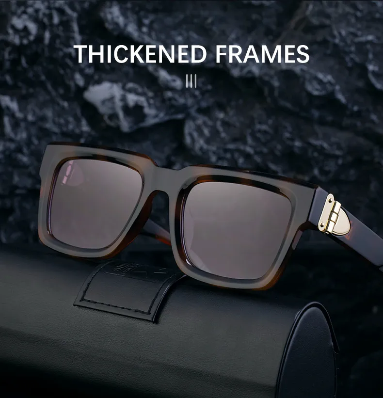 Carré Style Moderne Style Classique Géométrique Pc Plein Cadre Hommes De Lunettes De Soleil display picture 6