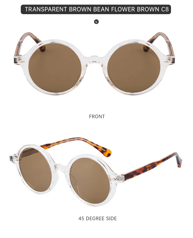 Cadre Rond Vêtement De Rue Géométrique Pc Plein Cadre Femmes De Lunettes De Soleil display picture 18