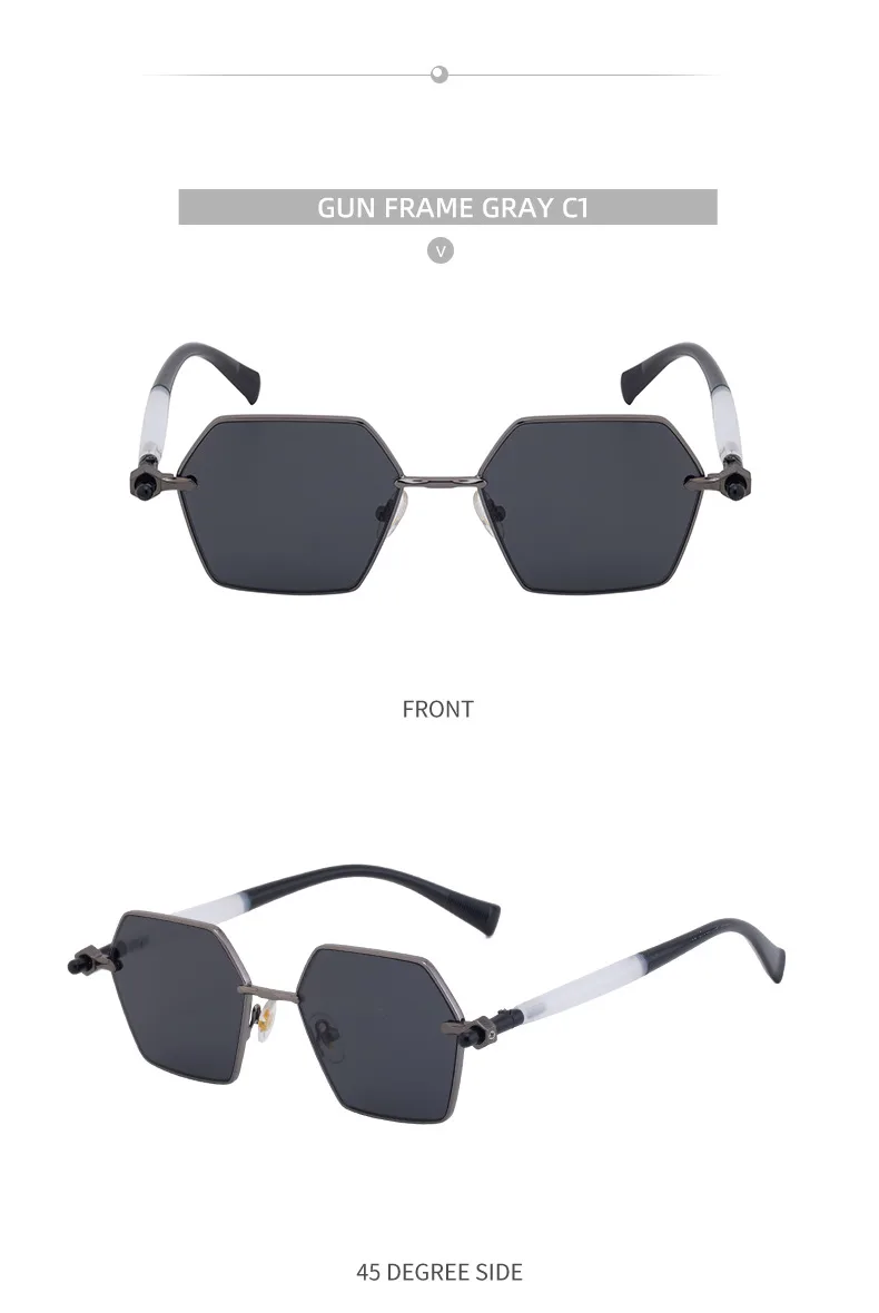 Polygon Modern Style Classic Style Geometric Pc Full Frame Men's Sunglasses display picture 16