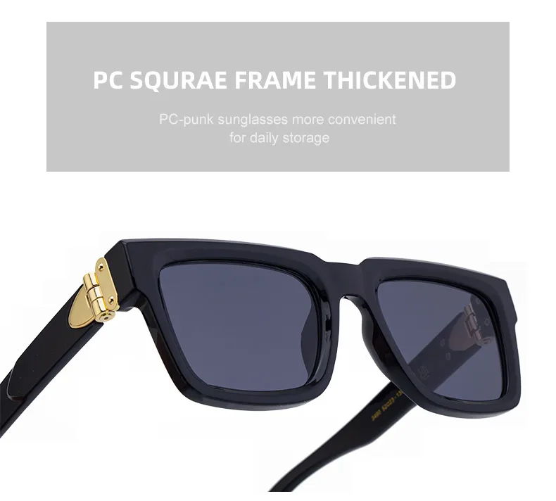 Carré Style Moderne Style Classique Géométrique Pc Plein Cadre Hommes De Lunettes De Soleil display picture 8