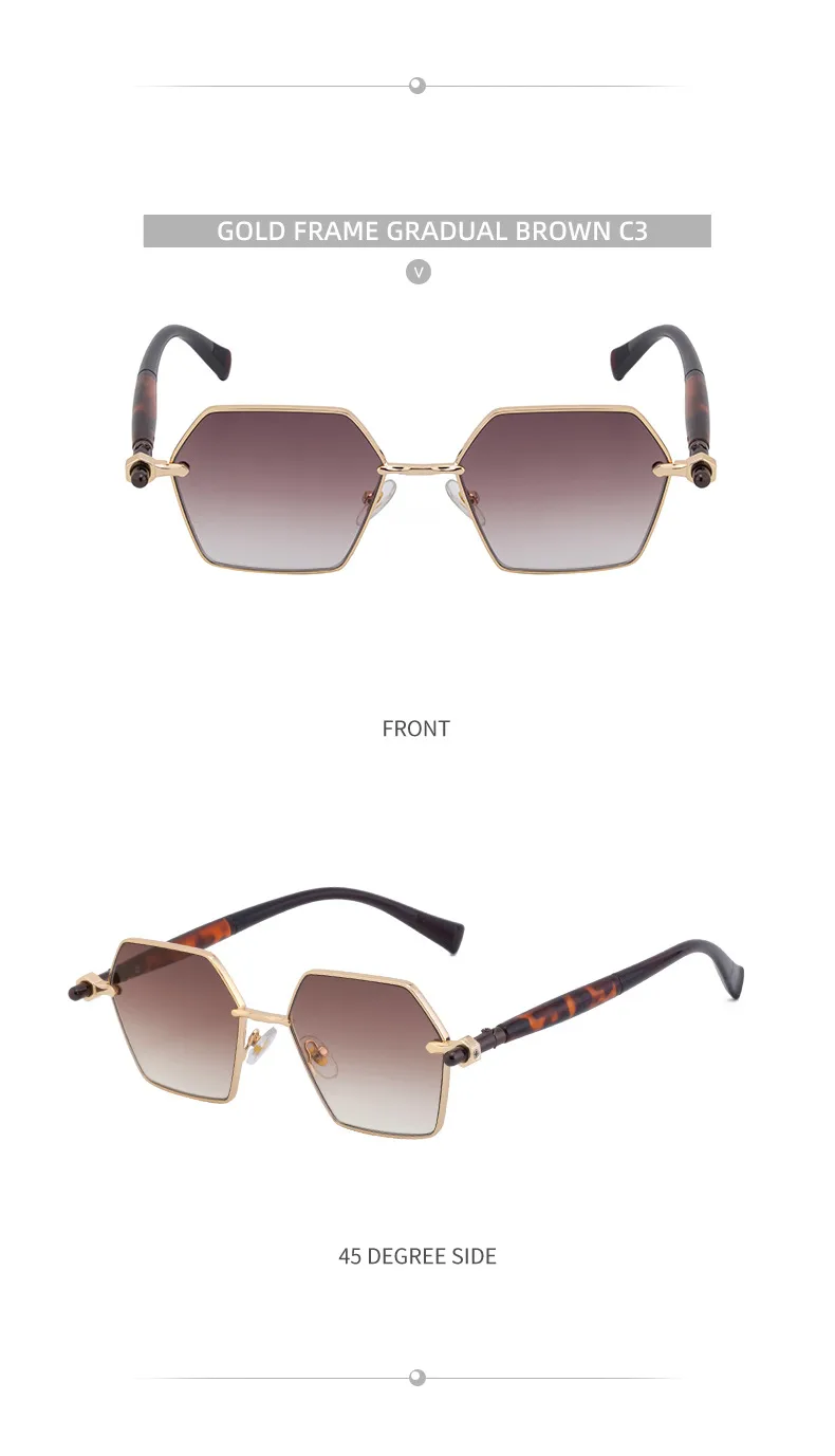 Polygon Modern Style Classic Style Geometric Pc Full Frame Men's Sunglasses display picture 17