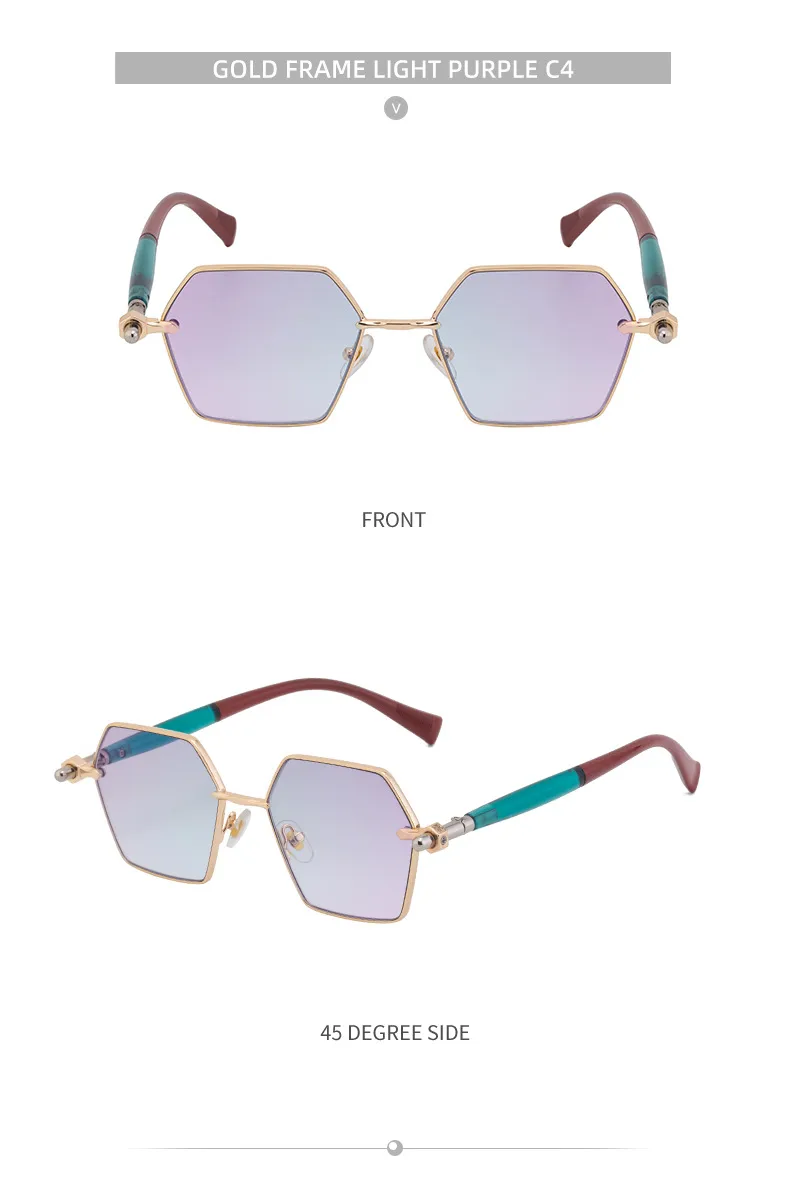 Polygon Modern Style Classic Style Geometric Pc Full Frame Men's Sunglasses display picture 18
